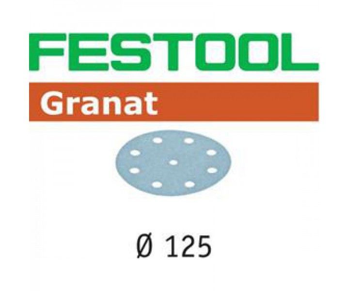 Фото Материал шлифовальный Festool Granat P120, компл. из 100 шт. STF D125/9 P 120 GR 100X в интернет-магазине ToolHaus.ru